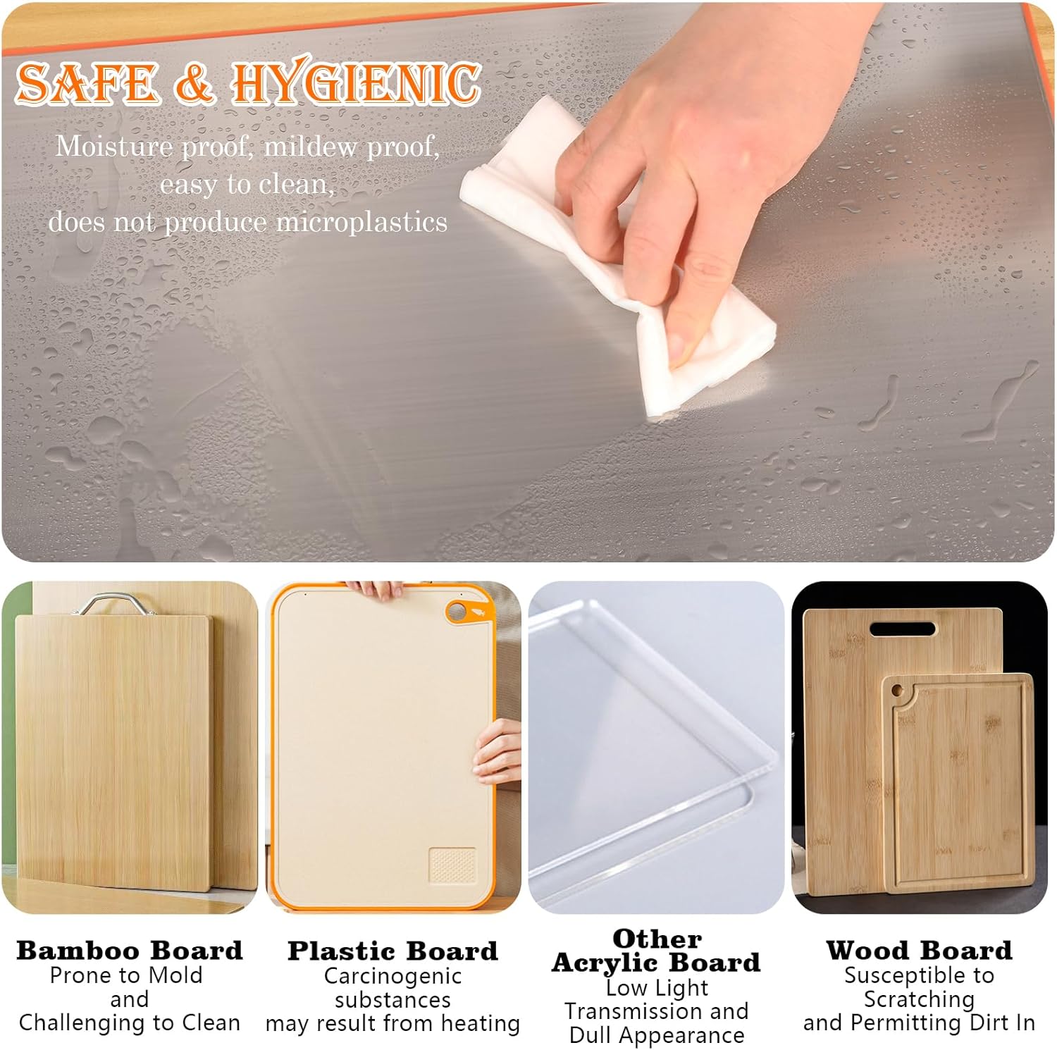 Stainless Steel Chopping Board (35x31cm)