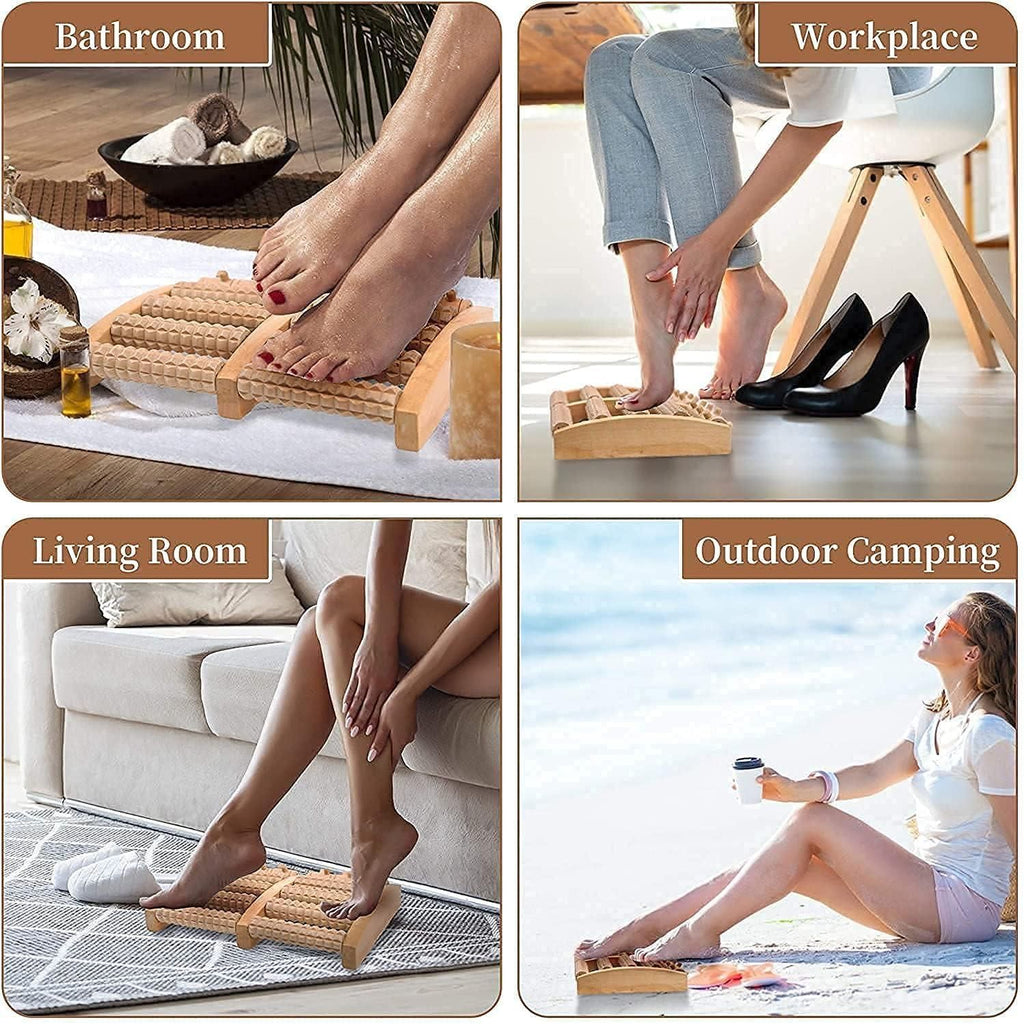 Wooden Foot Massage Roller