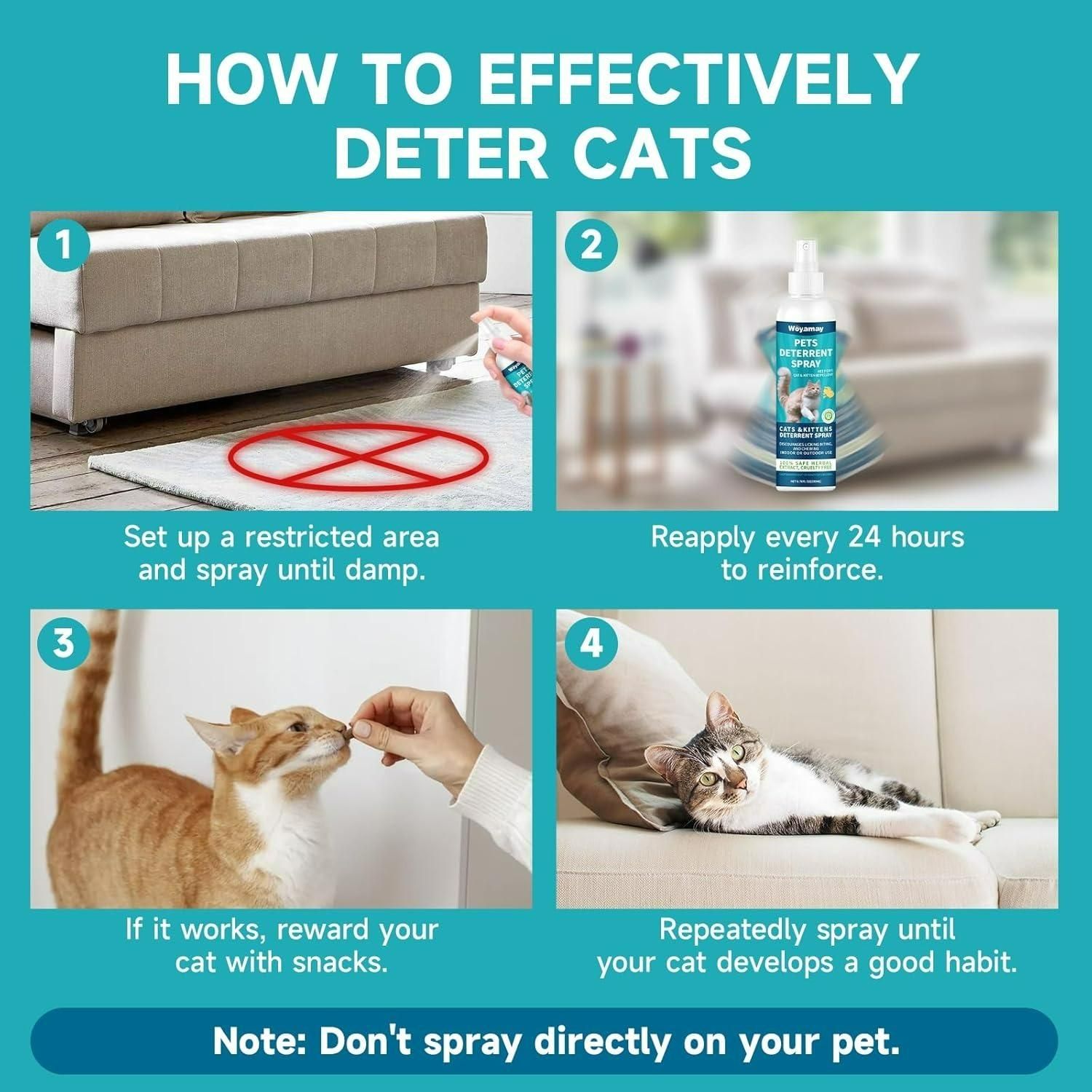 Pet Deterrent Spray 100ml Each (Pack of 2)